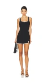 Amanda Uprichard Valetta Minidress In 블랙 & 아이보리