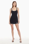 Amanda Uprichard Valetta Minidress In Black,ivory
