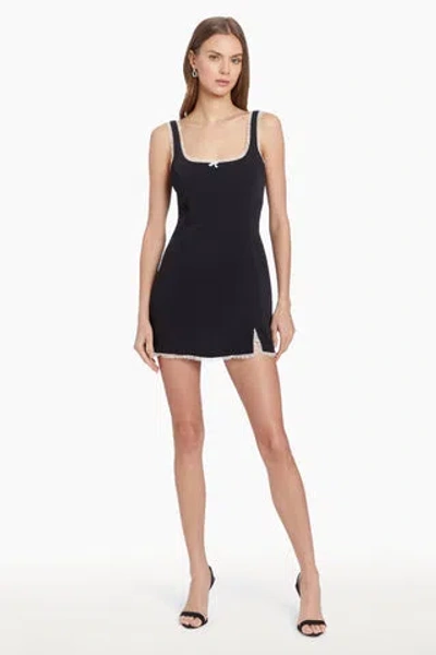 Amanda Uprichard Valetta Minidress In Black Ivory