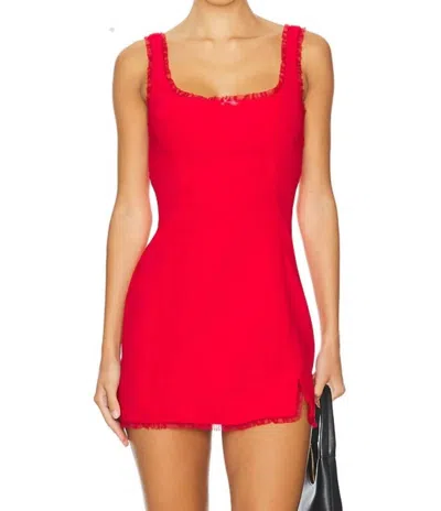 Amanda Uprichard Valetta Romper In Ruby In Red