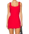 Amanda Uprichard Valetta Romper In Ruby In Red