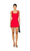 Amanda Uprichard Valetta Romper In Ruby