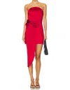 Amanda Uprichard Venice Dress In Ruby In Pink