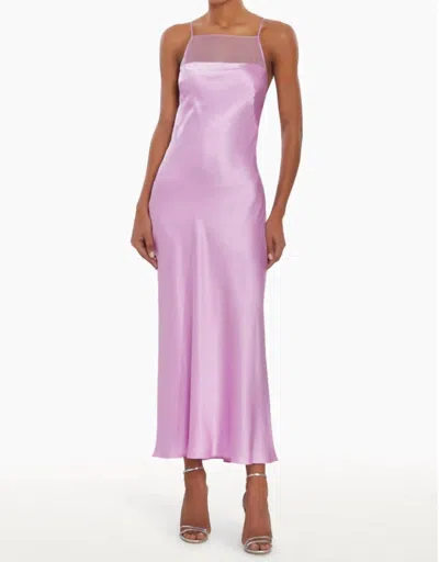 Amanda Uprichard Veronica Silk Dress In Azalea In Pink