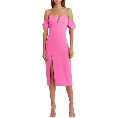 Amanda Uprichard Victoria Womens Slit Polyester Cocktail And Party Dress In Multi