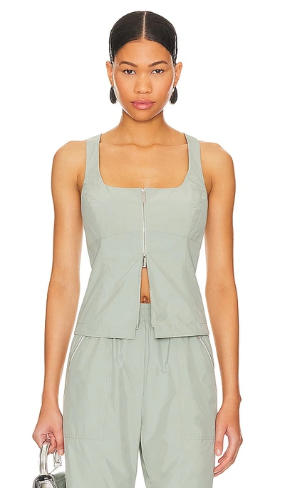 Amanda Uprichard Violet Top In Sage