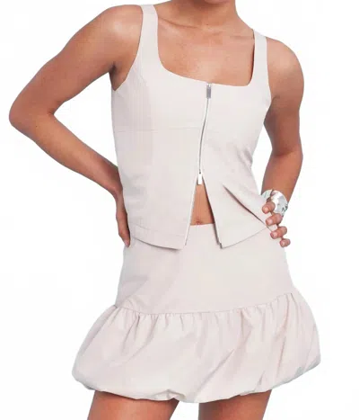 Amanda Uprichard Violet Top In Gazette In Neutral