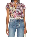 Amanda Uprichard Vittoria Blouse In Zahra Fleur In Multi