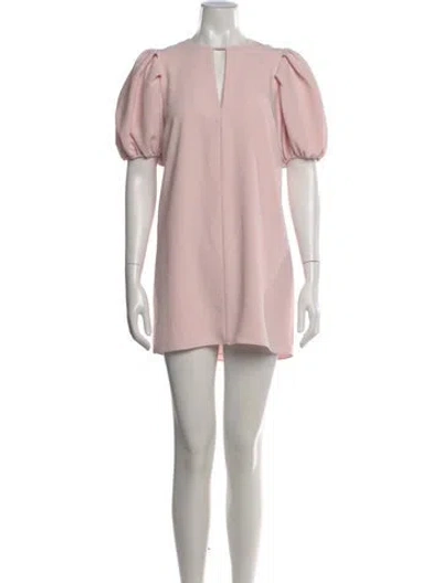 Pre-owned Amanda Uprichard V-neck Mini Dress In Pink