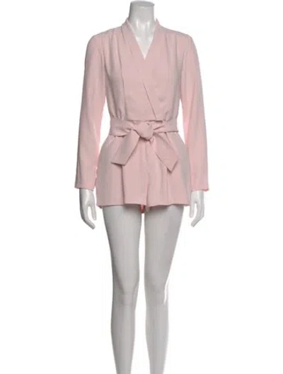 Pre-owned Amanda Uprichard V-neck Mini Dress In Pink