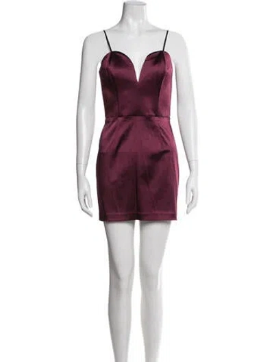 Pre-owned Amanda Uprichard V-neck Mini Dress In Pink