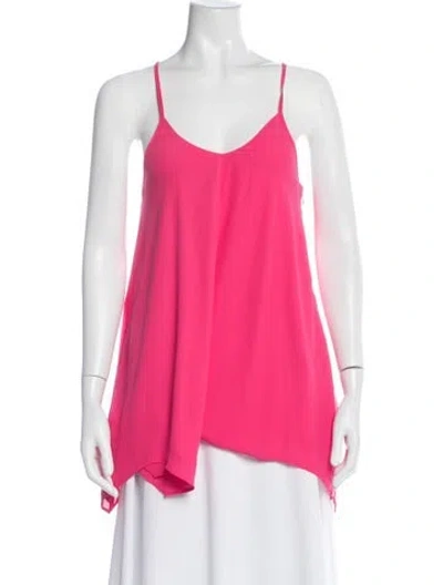 Pre-owned Amanda Uprichard V-neck Sleeveless Top In Pink
