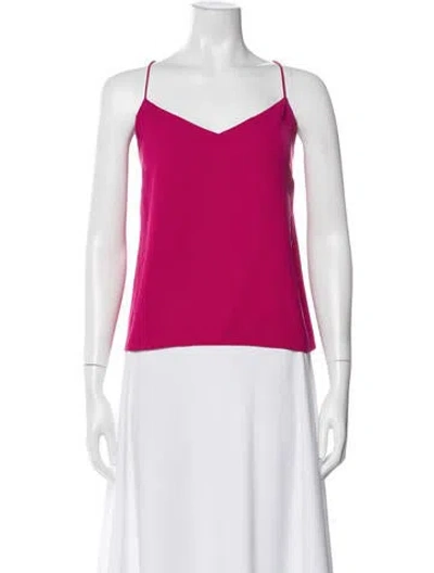 Pre-owned Amanda Uprichard V-neck Sleeveless Top In Purple