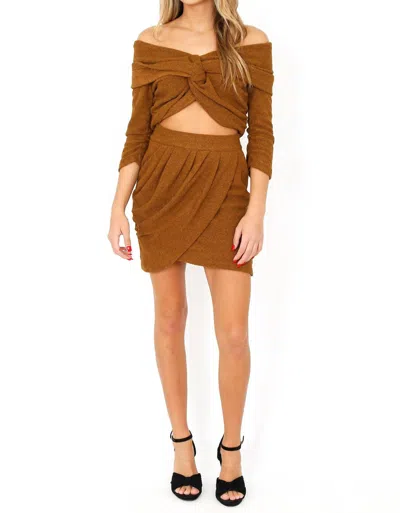 Amanda Uprichard Voila Skirt In Maple In Brown