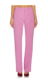 Amanda Uprichard Wallace Pants In 杜鹃花
