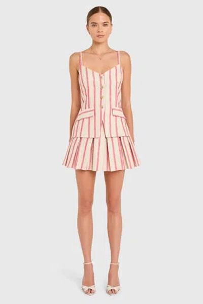 Amanda Uprichard Wesley Skort Romper In Pink