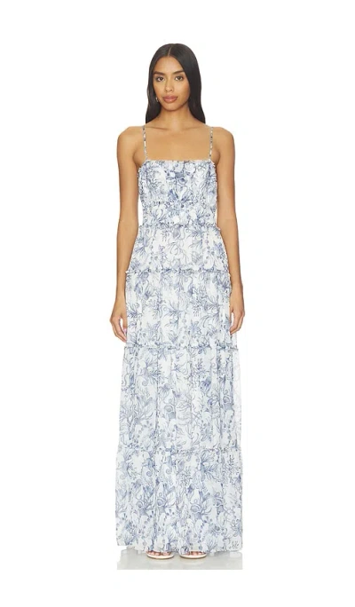 Amanda Uprichard Willow Maxi Dress In Blue