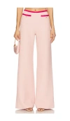 Amanda Uprichard Windsor Pants In Light Pink & Pink