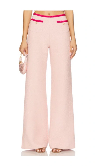 Amanda Uprichard Windsor Pants In Light Pink & Pink
