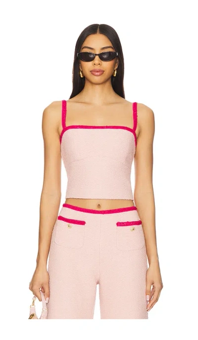 Amanda Uprichard Windsor Top In Light Pink & Pink