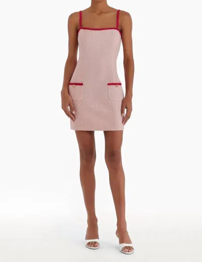 Amanda Uprichard Windsor Tweed Picket Mini Dress In Light Pink/pink