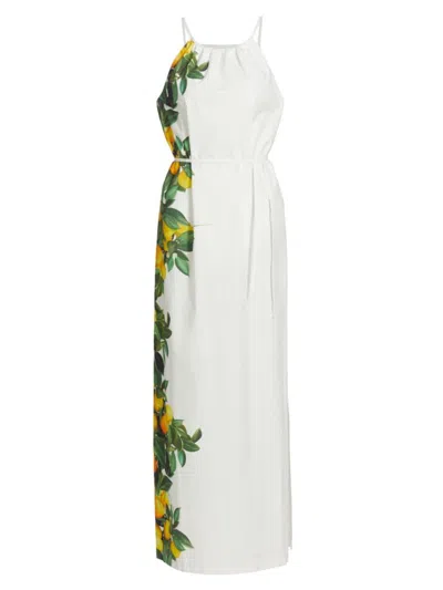 Amanda Uprichard Women's Alicanta Lemon Cotton Maxi Dress In Lemonhead