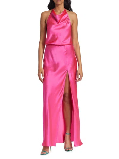 AMANDA UPRICHARD WOMEN'S AURELA COWLNECK SILK MAXI DRESS