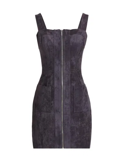Amanda Uprichard Women's Becker Faux Suede Minidress In Blue