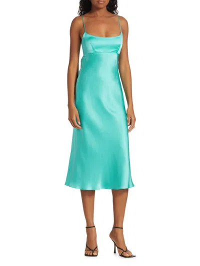 Amanda Uprichard Women's Breeze Silk Slip Dress In Brown