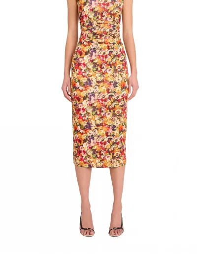 Amanda Uprichard Damira Midi Dress In Potpourri Print In Multi