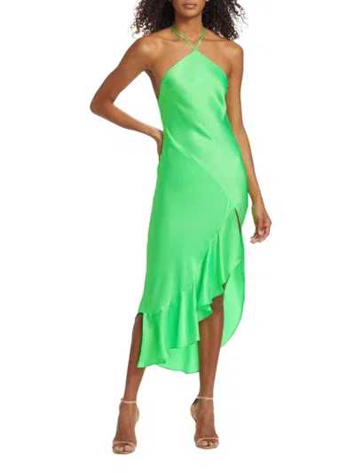 AMANDA UPRICHARD WOMEN'S DASHA ASYMMETRIC SILK MIDI-DRESS