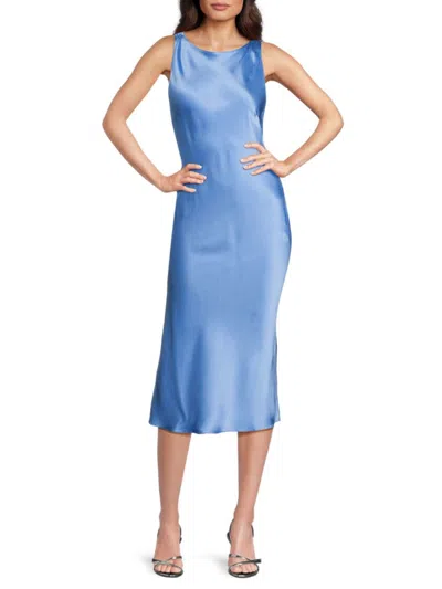 Amanda Uprichard Women's Elaine Silk Midi-dress In Blue