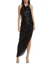 Amanda Uprichard Women's Elektra Sequined Asymmetric Maxi Dress