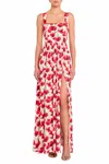 Amanda Uprichard Florence Maxi In Poppy Field In Red