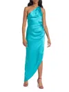 Amanda Uprichard Women's Jaida Silk One Shoulder Maxi Dress In Marina Blue