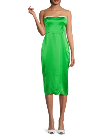 Amanda Uprichard Women's Meline Silk Strapless Midi-dress