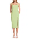 Amanda Uprichard Women's Mileena Front-slit Midi-dress In Green