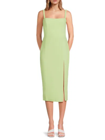 Amanda Uprichard Women's Mileena Front-slit Midi-dress In Green