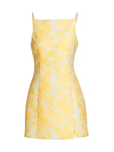 Amanda Uprichard Women's Molly Floral Sheath Minidress In Electric Yellow