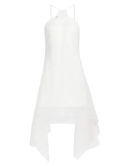 Amanda Uprichard Women's Natalie Handkerchief-hem Minidress In Ivory