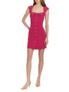 Amanda Uprichard Women's Reeves Button-front Minidress In Pink