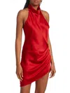 Amanda Uprichard X Bloomingdale's Elektra Halter Mini Dress - 100% Exclusive In Ruby Silk
