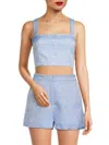 Amanda Uprichard Spade Top In Light Blue