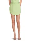 Amanda Uprichard Women's Stevie Curved Hem Miniskirt In Pear