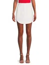 Amanda Uprichard Women's Stevie Curved Hem Miniskirt In White