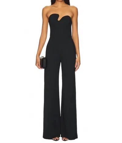 Amanda Uprichard Women's Strapless Puzzle Jumpsuit In Black