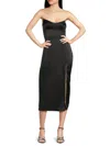 Amanda Uprichard Women's Strapless Silk Midi-dress In Black