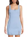 Amanda Uprichard Women's Valetta A-line Minidress In Baby Blue