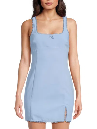 Amanda Uprichard Women's Valetta A-line Minidress In Baby Blue