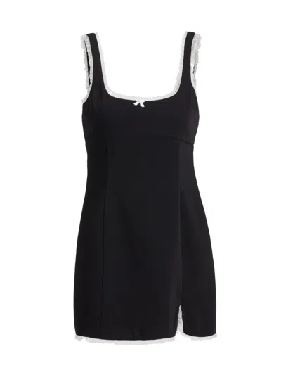 Amanda Uprichard Women's Valetta Square Neck Romper In Black